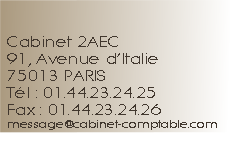2AEC Cabinet Actions Audit & Expertise Comptable Paris 75013 - Commissaires aux comptes